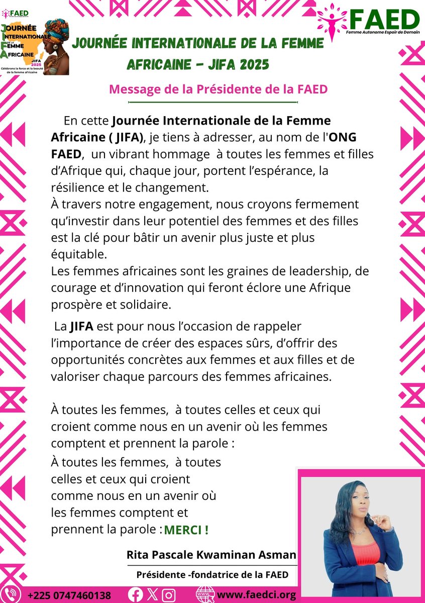 ONG Femme Autonome Espoir de Demain- FAED tweet media