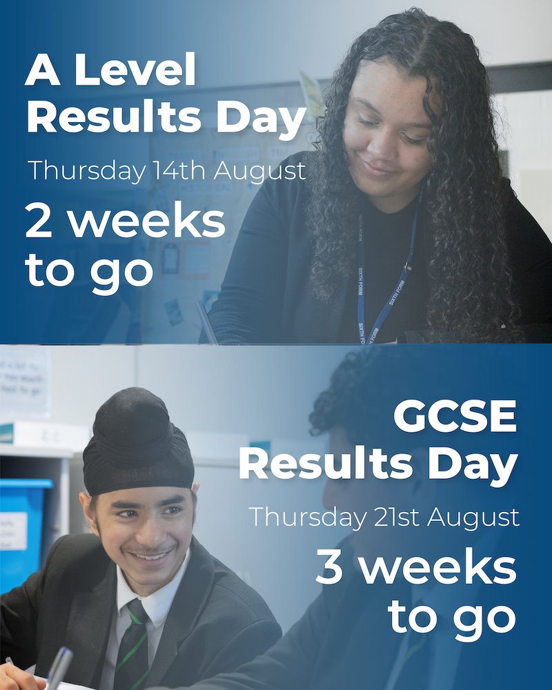 ⏰ Results season is approaching!
Just 2 weeks to go until A-Level Results Day and 3 weeks until GCSE Results Day.
Now’s a great time to check you know your login details, UCAS Track info, and have a plan for the day. You've got this! 💪📘