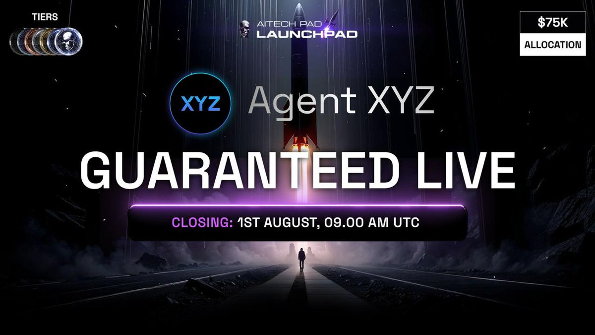 ✨ Guaranteed Round Open For <a href="/AgentXYZ_ai/">AgentXYZ | Trading Terminal 🔺</a>!

🔹 Price: $0.002
🔹 Tiers: All tiers
🔹 TGE Unlock: 50%
🔹 Vesting: 1 Month
🔹 Network: Avalanche
🔹 Allocation: 75,000 $USDC

⚠️ To participate in AgentXYZ IDO, which runs on Avalanche Network, you'll need $USDC for your allocation and