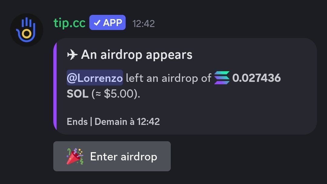 Lefeneck47 (@lefeneck47) on Twitter photo GIVEAWAY EN COURS 🚨
<a href="/loloreb22/">Crypto Corner</a> vous fait gagner 5$ en SOL ! 💸🔁
🎁 Pour participer :
1️⃣ Rejoint le discord discord.gg/rypFuBY3
⏳ Fin du concours dans 24h !
Bonne chance à tous ! 🍀
#Crypto #Giveaway #Solana $SOL GIVEAWAY EN COURS 🚨
<a href="/loloreb22/">Crypto Corner</a> vous fait gagner 5$ en SOL ! 💸🔁
🎁 Pour participer :
1️⃣ Rejoint le discord discord.gg/rypFuBY3
⏳ Fin du concours dans 24h !
Bonne chance à tous ! 🍀
#Crypto #Giveaway #Solana $SOL