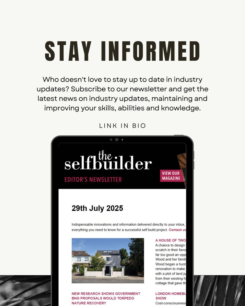 Cotswold Casement wins big, West Fraser powers PassivHaus builds, Marmox turns 25, plus updates from Painted Furniture Co, Haddonstone and Ecological Building Systems.

Read the latest newsletter preview.mailerlite.io/preview/692448…

#Architecture #netMAGmedia #SelfBuilding #SelfBuildJourney