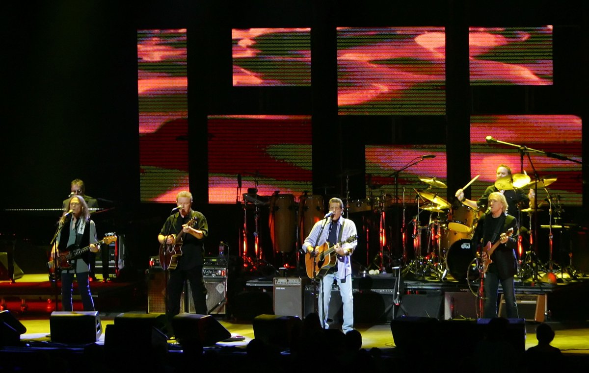 Today 1980 #TheEagles break up after Glenn Frey and Don Felder nearly come to blows on stage. They reform 14 years later. Are you going to see #TheEaglesBand final tour? - <a href="/JoeRockOK/">Joe Rock</a> #Rock #ClassicRock #RockOnRock #TodayInRock #1033TheEagle (Photo by Lisa Blumenfeld/Getty Images)
