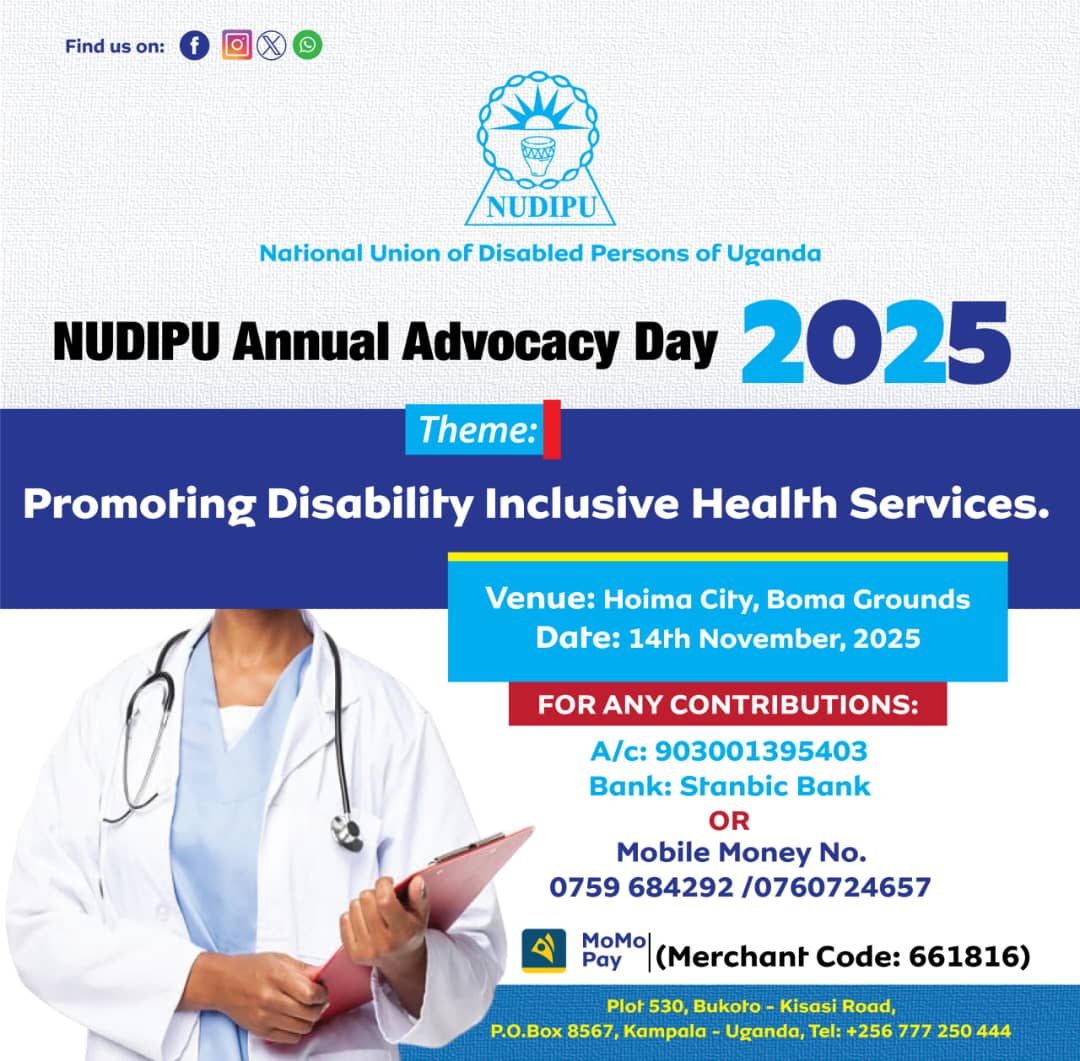 NUDIPU's tweet photo. APPRECIATION:

We would like to express our heartfelt appreciation to @DKinUganda @NLinUganda, @IrlEmbUganda @SwedeninUG for their generous contribution to our #AdvocacyDay2025 on Inclusive Healthcare Services. https://t.co/Pus2km3mDP