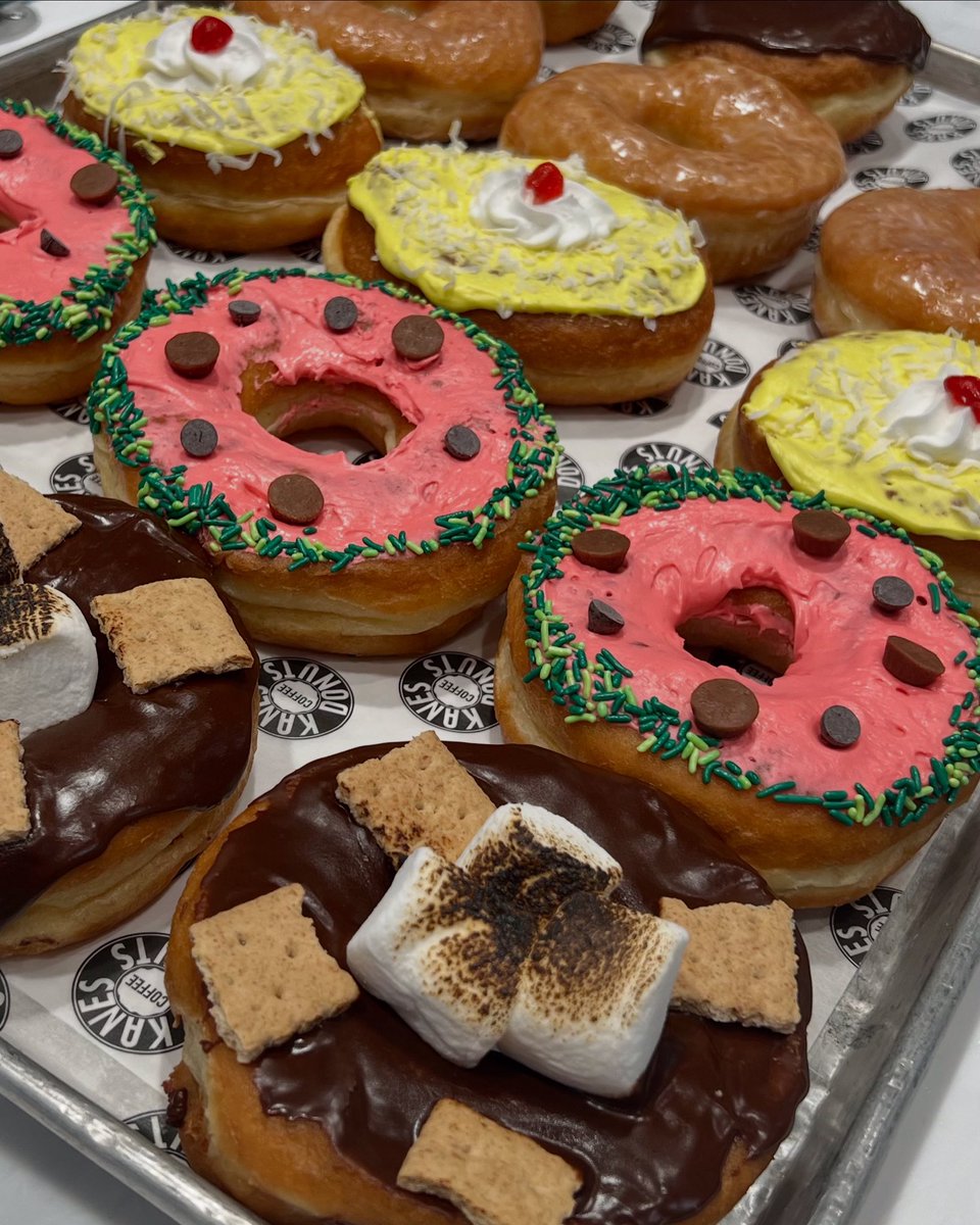 Don't miss out! Last day to enjoy Summertime Flavors. Menu changes tomorrow, August 1st, so get in today! #kanesdonuts #donutsarelove #smoresdonuts #pinacolada🍹 #watermelon #donuts #saugus #boston