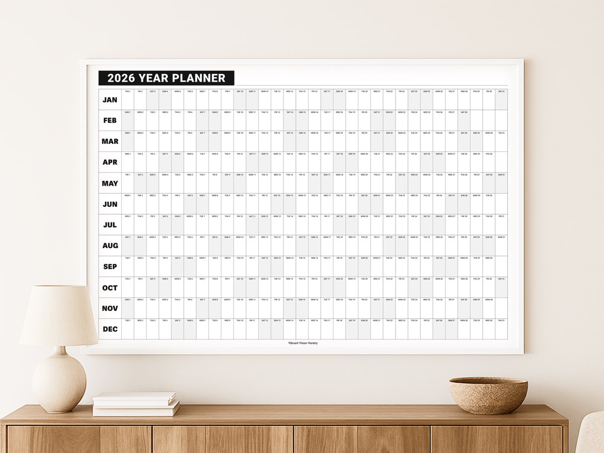 VibrantVisionV's tweet photo. Giant 2026 Wall Calendar, 2026 Wall Planner, Annual Planner, Yearly Planner, Monthly Planner, 2026 Year Planner, Digital (Horizontal / Gray) https://t.co/kXMFvAqTUi via @Etsy https://t.co/2FcE8QFnsA