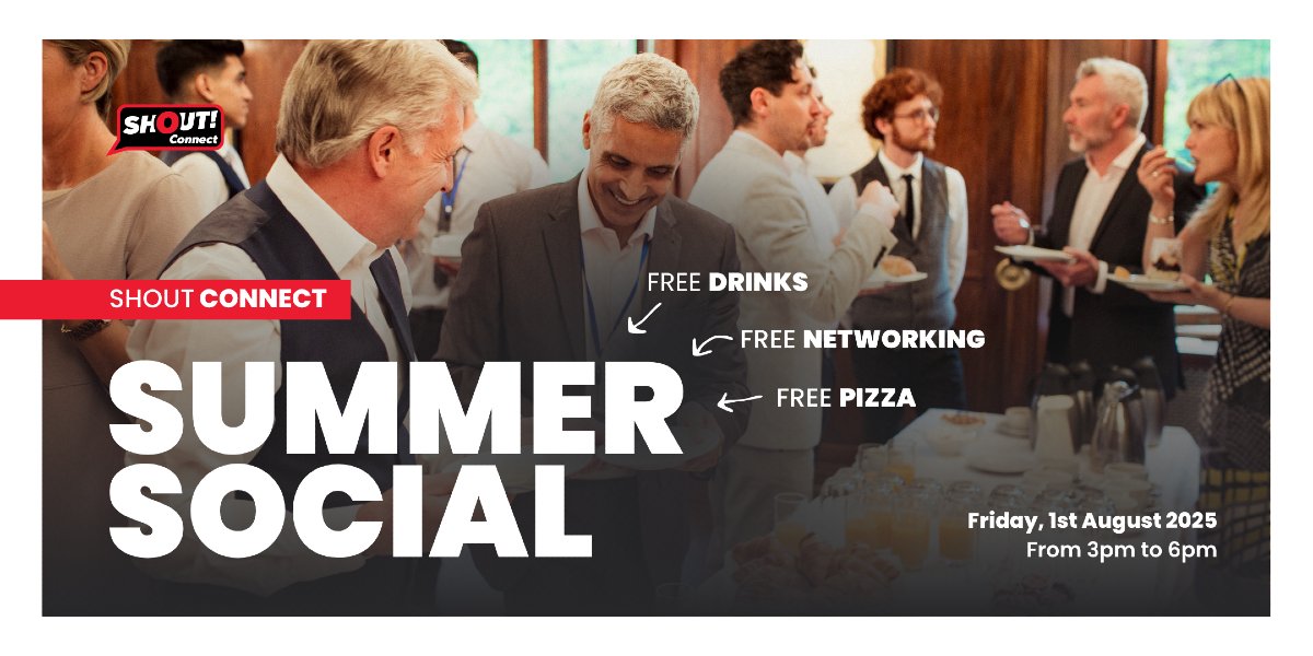 Shout Connect (@shoutconnect) on Twitter photo This time tomorrow, you could be wrapping up your week with pizza in one hand and a great new contact in the other. 🍕
The Shout Connect Summer Social is a chance to do networking differently – casually, locally, and without the usual pitchy nonsense. It’s totally free, but This time tomorrow, you could be wrapping up your week with pizza in one hand and a great new contact in the other. 🍕
The Shout Connect Summer Social is a chance to do networking differently – casually, locally, and without the usual pitchy nonsense. It’s totally free, but