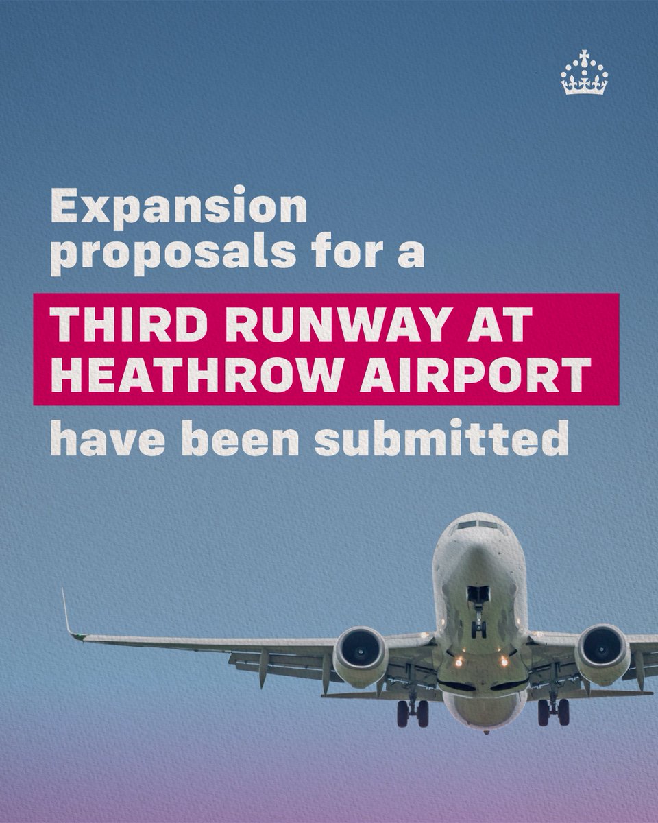 We are working to kickstart growth.

That is why earlier this year, government announced it was supporting a third Heathrow runway. 

Today expansion proposals have been submitted, making us one step closer to a project that could boost investment and create up to 100k jobs.