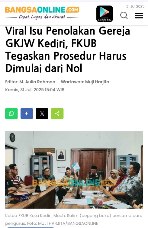Baru terjadi penolakan gereja di Kediri.

Secara hukum kilafah, itu orang2 islam sedang minta jizya (pajak khusus non muslim).

Jizya, ghanimah, &amp; perbudak non muslim yang gak mau bayar kemudian dijual sebagai budak. Itulah sumber pendapatan kilafah selama ratusan tahun.

💵 🤑💸