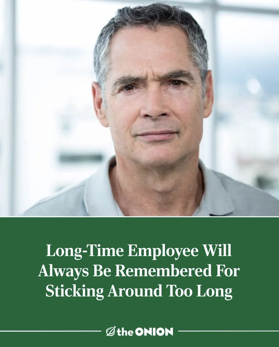 The Onion gets me! The only change I would make is to swap the photo for that of the Associate Director.