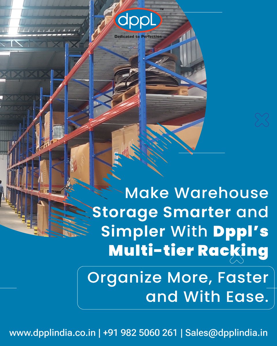 PointPvt16154's tweet image. Make your warehouse smarter and more efficient with Dppl’s Multi-tier Racking system!
Maximize space, streamline storage, and organize faster with ease. 

📞+91 982 5060 261
🌐 dpplindia.co.in

#WarehouseStorage #MultiTierRacking #DpplIndia #SmartStorageSolutions