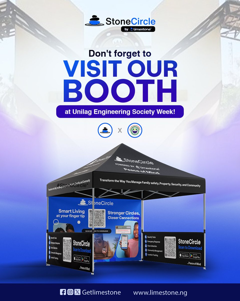 GetLimeStone's tweet photo. Stop by our booth, say hello, and explore how we are shaping the future. Don't miss this opportunity to explore, connect, and create with us. See you there...

#UnilagLife
#UnilagCampus
#UnilagStudents
#UnilagCommunity
#UnilagEvents
#UnilagPride
#UnilagStrong
#UnilagConnect https://t.co/GbxxQpYbO0