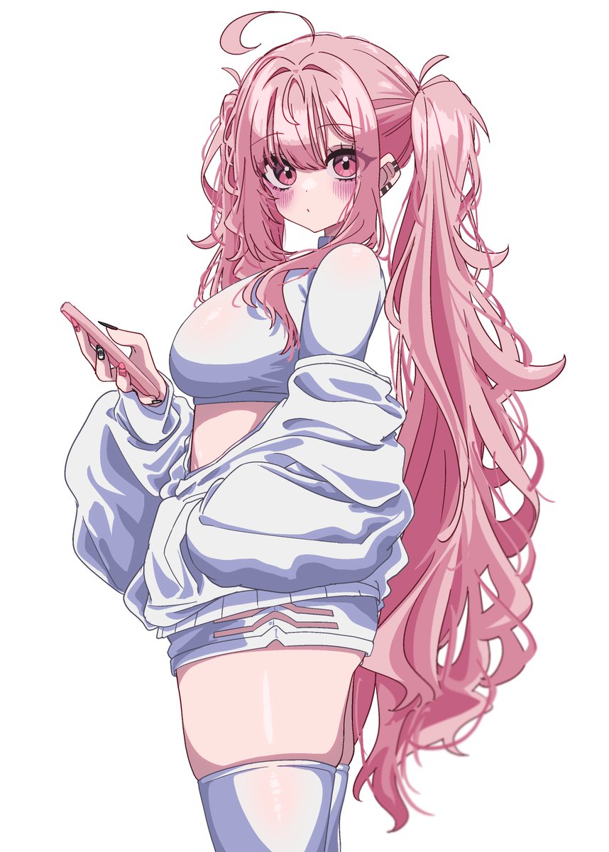 #今月描いた絵を晒そう
白×ピンクたくさん🤍🩷