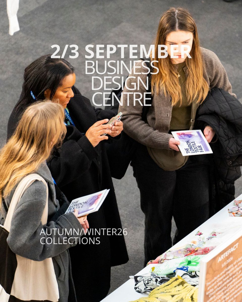 The London Textile Fair is fast approaching – are you ready?
Plan your visit now to discover the latest in fashion fabrics, accessories, print design, garments, and vintage archives.
🗓️ TLTF | 2–3 September 2025
📍 Business Design Centre, London