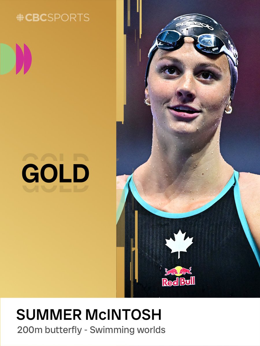 NEVER. IN. DOUBT.

Summer McIntosh wins another gold at #AQUASingapore25, and just .18 seconds away from breaking the world record in the 200m butterfly 🤯