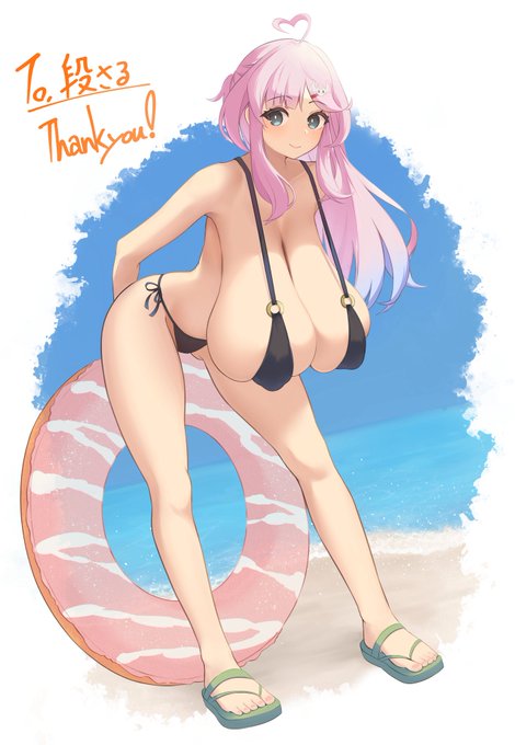 skeb納品して頂きました!
夏という事で水着姿の桃花ちゃんを描いて頂きました!
夏といったらやっぱビキニだよね! 