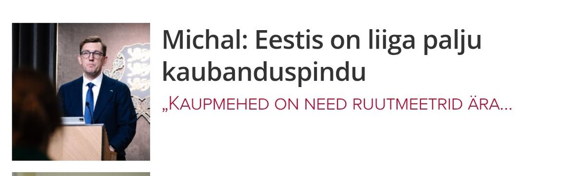 Veits putsis. 
Ma küll ei tahaks elada nii, et igas maakonnakeskuses on 1 Araxes, 1 Grossi pood, 1 Fixus, 1 Decora ja kõik.