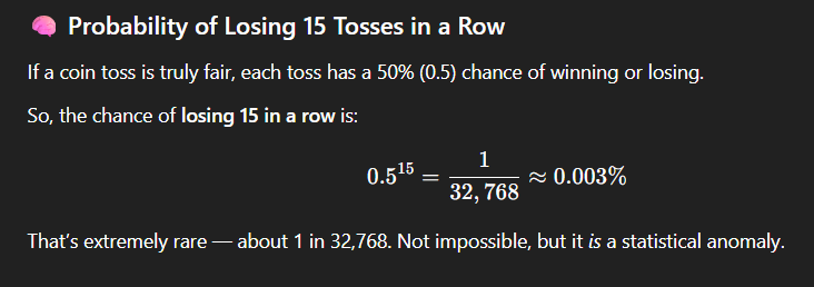 Is the Toss in #Cricket fixed these days? How can a team lose 15 tosses in a row? Even in Club cricket, I never lost more than 3 tosses in a row.
#INDvsENGTest 
🇮🇳lost 9 tosses in a row in 2021 and now 15 tosses in 2025. This is utter stupidity and frustration for #cricketfans