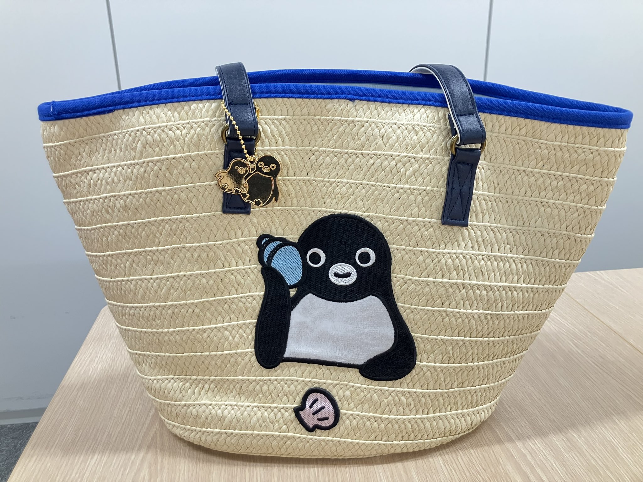 新品タグ付き　イアパピヨネ　かごバッグ　ペンギン　刺繍 希少】イアパピヨネ カゴバッグ バッグ ペンギン アニマル
