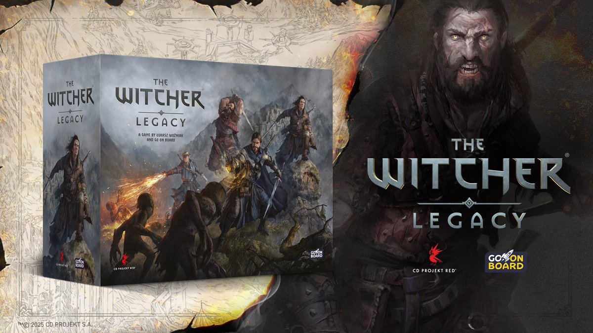 The Witcher (@thewitcher) on Twitter photo The Witcher: Legacy — a brand-new story-driven board game from <a href="/go_on_board/">Go On Board</a> — is coming! 🎲
Team up (or go solo) as Wolf School witchers on a monster-slaying, conspiracy-unraveling journey through Kaedwen. 🐺
Follow the project on Gamefound now to snag an exclusive Gorgon The Witcher: Legacy — a brand-new story-driven board game from <a href="/go_on_board/">Go On Board</a> — is coming! 🎲
Team up (or go solo) as Wolf School witchers on a monster-slaying, conspiracy-unraveling journey through Kaedwen. 🐺
Follow the project on Gamefound now to snag an exclusive Gorgon
