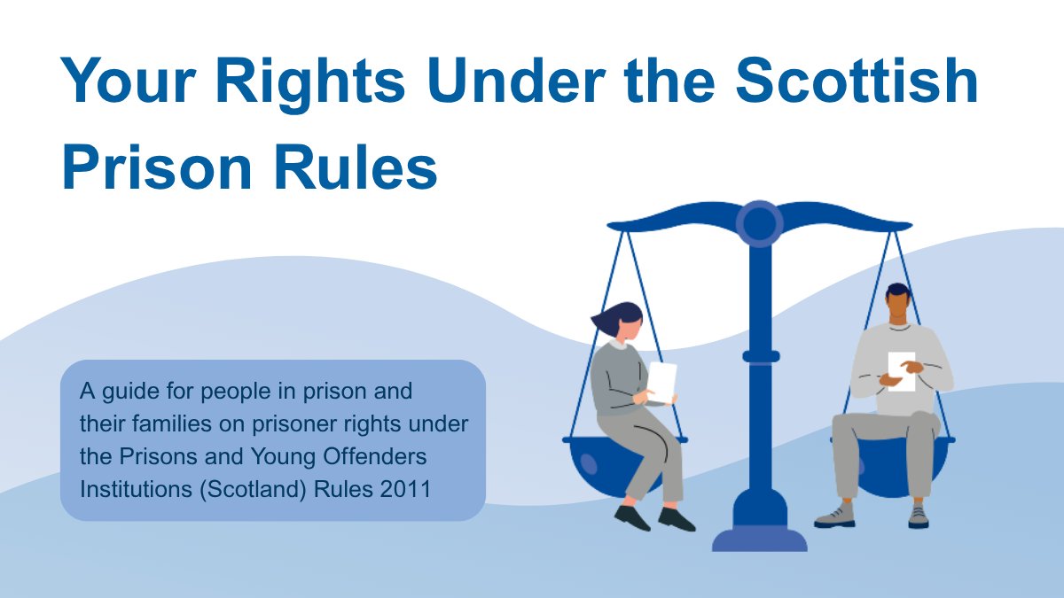 We collaborated with Parkhead Citizens Advice Bureau to develop the guide “Your Rights Under the Scottish Prison Rules”, as part of our wider work on access to justice for prisoners.

Read it now on the SPS website:
ow.ly/PZgo50WxU81
