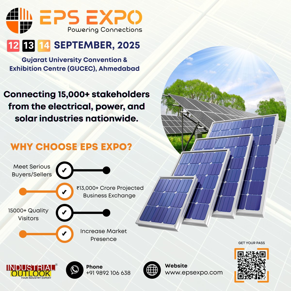 indusoutlook's tweet photo. #EPSExpo2025 #AhmedabadExpo #SolarExpoIndia #PowerAndElectricalExpo #B2BExpoIndia #CleanEnergyIndia #SolarBusinessIndia #GreenEnergyMovement #RenewableRevolution #IndustrialOutlook #SmartEnergySolutions #ElectrifyIndia #SolarGrowthIndia #EnergyBusinessIndia #EnergyNetworking https://t.co/dal1gLnv6X