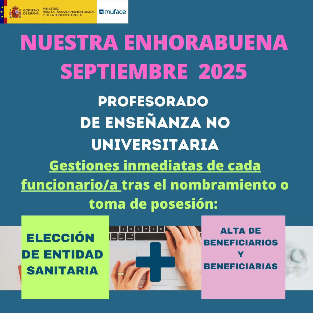 mufaceoficial (@mufaceoficial) on Twitter photo 🦸♀️ Elige libremente asistencia sanitaria
🧒 Da de alta a tus beneficiarios/as
🔎 Y conoce MUFACE, organismo público de <a href="/mintradigital/">Ministerio Transformación Digital Función Pública</a> :
muface.es/muface_Home/Nu…
<a href="/UGT_SP/">UGT Servicios Públicos</a> <a href="/sae_fsc_ccoo/">SAE FSC-CCOO</a> <a href="/CSIFnacional/">CSIF Nacional</a> <a href="/CsifUsc/">CSIF-USC Universidades 🟢</a> <a href="/anpenacional/">ANPE</a> <a href="/galizaCIG/">CIG</a> <a href="/FedecaCentral/">Fedeca</a> 🦸♀️ Elige libremente asistencia sanitaria
🧒 Da de alta a tus beneficiarios/as
🔎 Y conoce MUFACE, organismo público de <a href="/mintradigital/">Ministerio Transformación Digital Función Pública</a> :
muface.es/muface_Home/Nu…
<a href="/UGT_SP/">UGT Servicios Públicos</a> <a href="/sae_fsc_ccoo/">SAE FSC-CCOO</a> <a href="/CSIFnacional/">CSIF Nacional</a> <a href="/CsifUsc/">CSIF-USC Universidades 🟢</a> <a href="/anpenacional/">ANPE</a> <a href="/galizaCIG/">CIG</a> <a href="/FedecaCentral/">Fedeca</a>