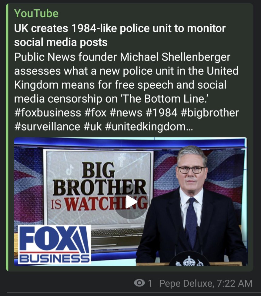 U.S TALKING ABOUT THE U.K TURNING INTO A REAL LIFE 1984 POLICE STATE

Note: World wide anons need to make sure they are sharing this news about the u.k like the u.k anons did when they were under attack.

UK creates 1984-like police unit to monitor social media posts
