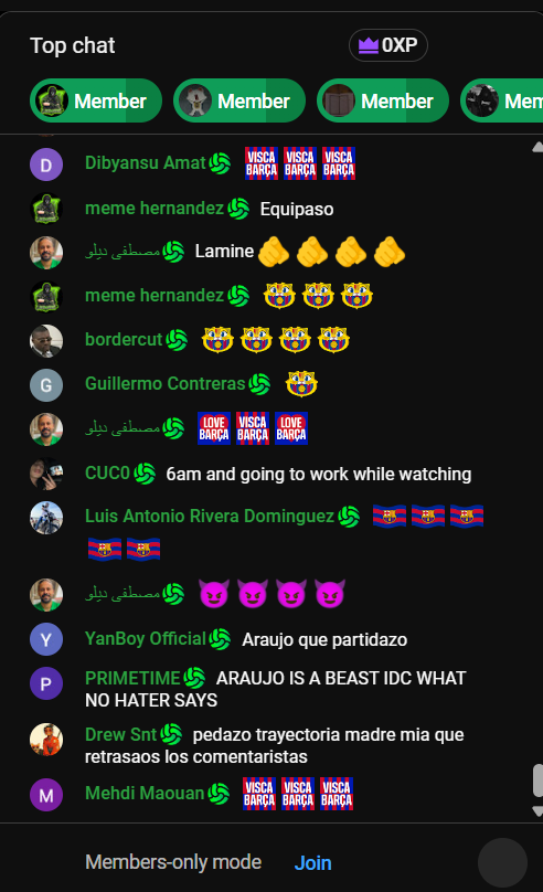 Barca is such a broke ass club members only chat on YT is shameless