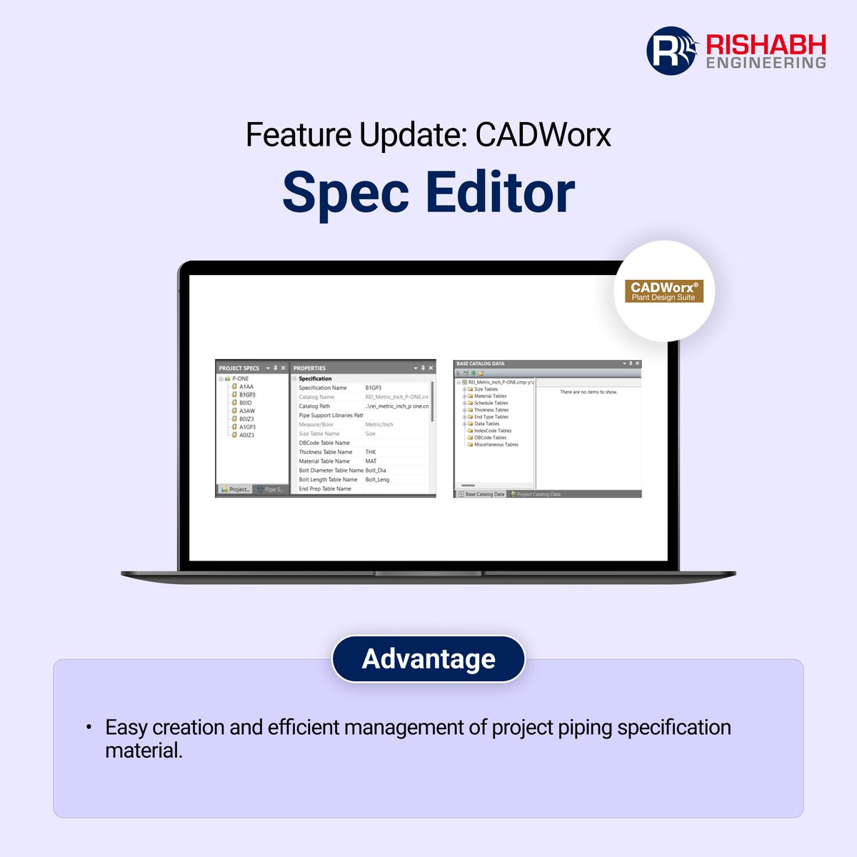 RishabhEng's tweet image. Streamline your piping projects with Spec Editor—create and manage specifications effortlessly for better efficiency and control.
#EngineeringTools #PipingDesign #CADWorx