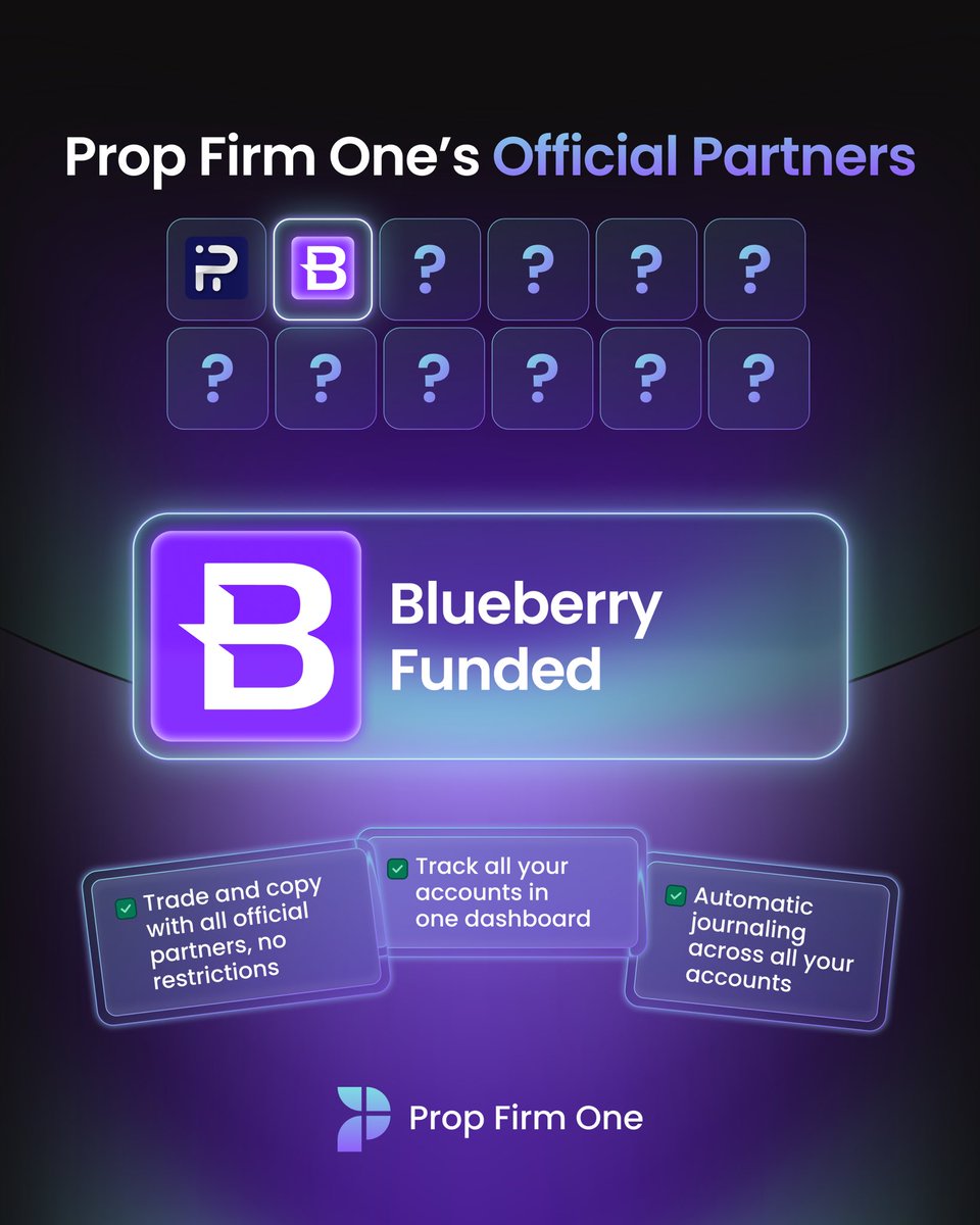 Prop Firm One (@propfirmone) on Twitter photo Introducing our second official partner: <a href="/BlueberryFunded/">Blueberry Funded</a> ! ๐ซ
The broker-backed firm, established in 2024 has quickly risen the ranks and been among the most popular firms on Prop Firm Match in 2025.
You can now:
๐ซ Copy trade without platform restrictions
๐ Monitor all your Introducing our second official partner: <a href="/BlueberryFunded/">Blueberry Funded</a> ! ๐ซ
The broker-backed firm, established in 2024 has quickly risen the ranks and been among the most popular firms on Prop Firm Match in 2025.
You can now:
๐ซ Copy trade without platform restrictions
๐ Monitor all your