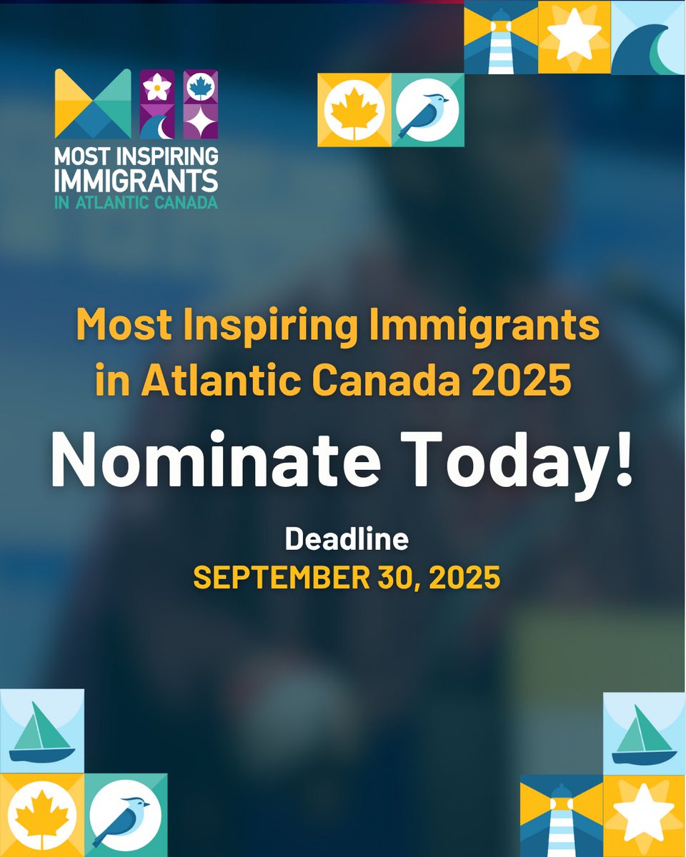 🌟 Call for Nominations: Most Inspiring Immigrants in Atlantic Canada 2026! Do you know an immigrant who’s creating positive change and inspiring others in Atlantic Canada? Now’s your chance to recognize their impact!

👉 Submit your nomination: loom.ly/tXBTzCI