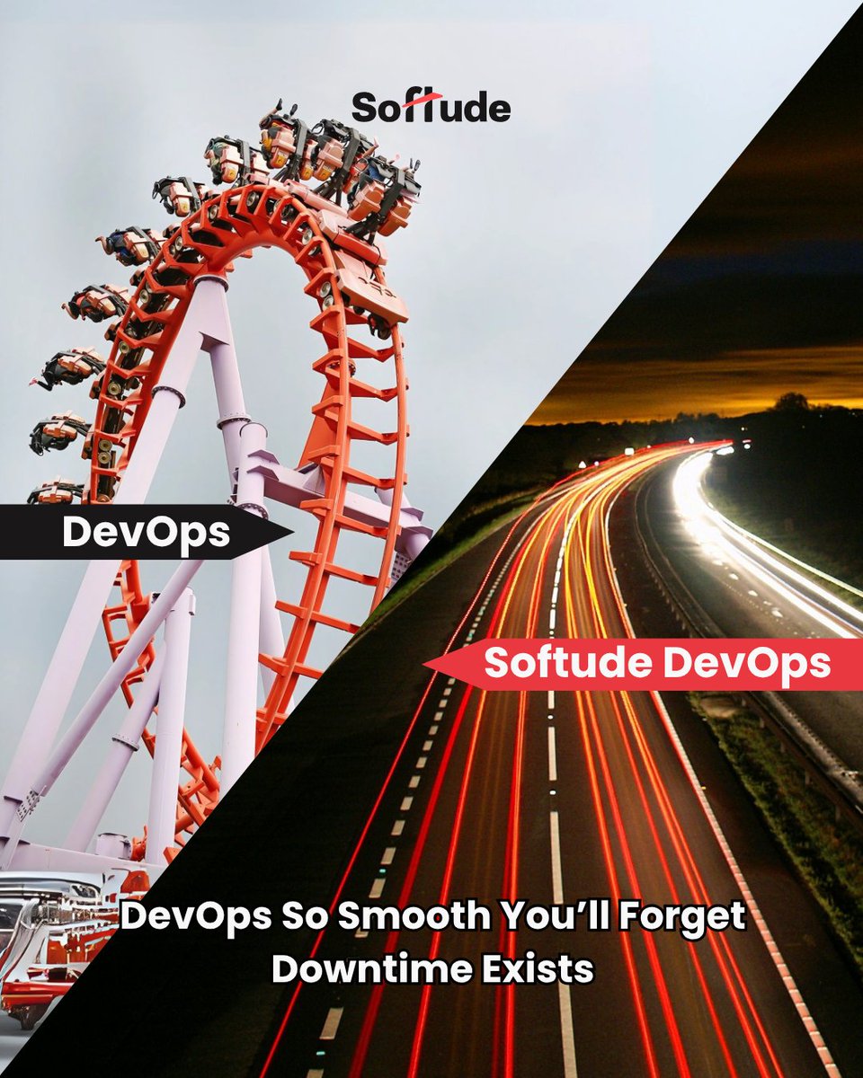 Softude_'s tweet image. Say goodbye to chaos and hello to seamless deployments with Softude DevOps- where downtime is just a myth.
#DevOpsSimplified #SoftudeDevOps #ZeroDowntime #TechThatWorks