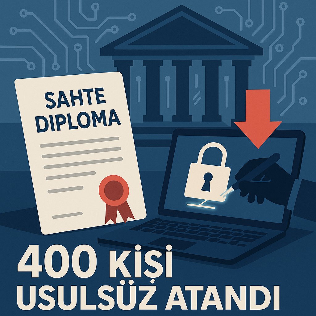 #Haber | 📢 Devlet Sistemine Sızdılar! Sahte Diplomayla 400 Atama Gerçekleştirildi!

🔐 E‑İmza skandalı büyüyor: BTK, YÖK ve 14 üniversiteden yöneticilerin e‑imzaları çalındı.
🧾 Sahte diplomalarla hâkim, akademisyen, mühendis atamaları yapıldı.
⚠️ 134 şüpheli, 16 tutuklu. 50