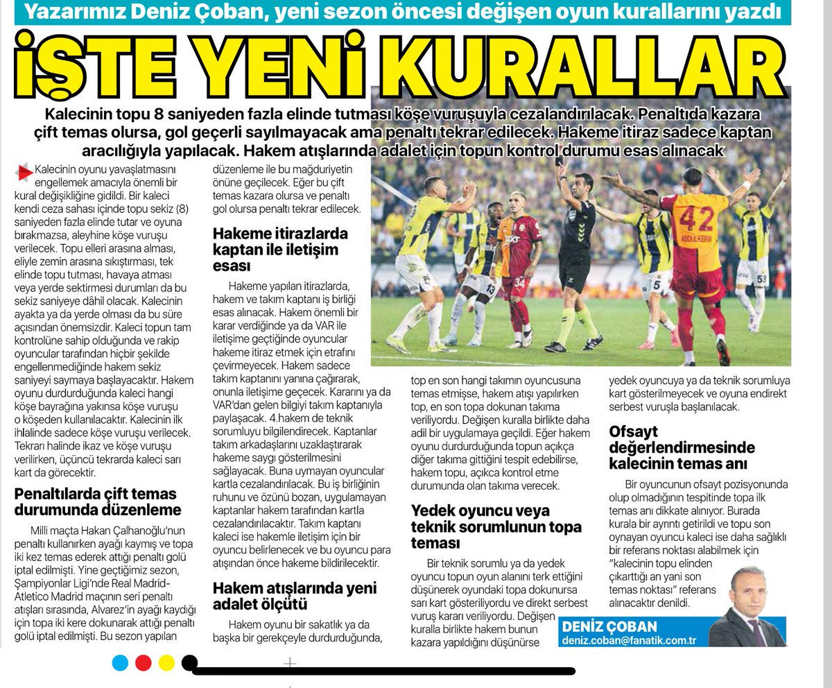 2025-2026 sezonunda uygulanacak yeni kurallar…
<a href="/fanatikcomtr/">Fanatik</a>