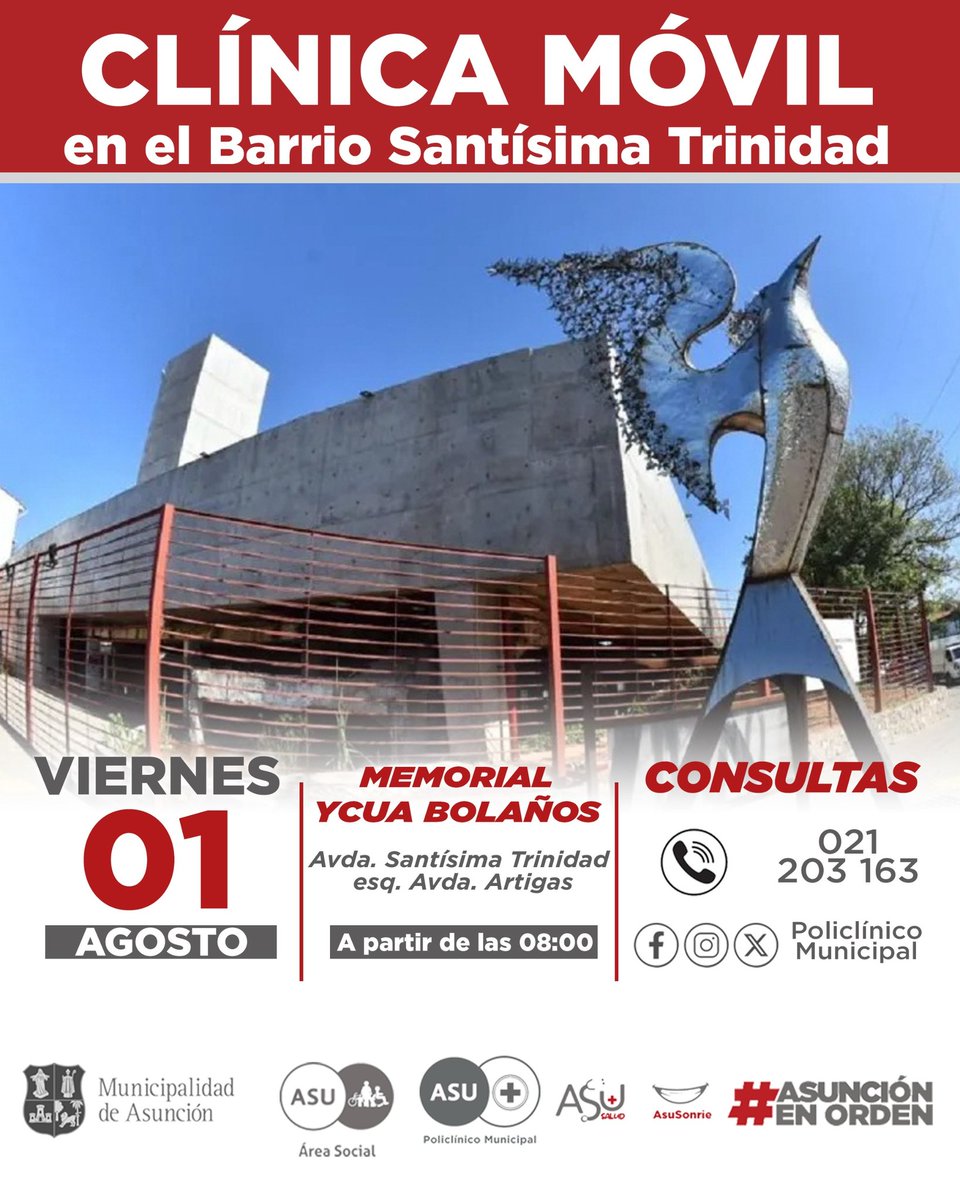 🕊️ 21 años de memoria 

En conmemoración de los 21 años del siniestro en el entonces supermercado Ycuá Bolaños, los profesionales del Policlínico Municipal Asunción  estarán presentes en el acto central, acompañando con compromiso y sensibilidad a todos los asistentes.