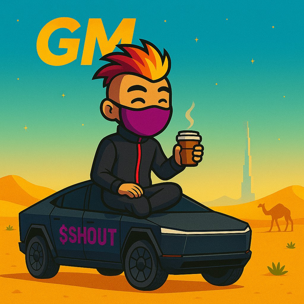 Late GM fam! 💥

Start with $SHOUT energy ⚡
<a href="/shoutdotfun/">Shout</a>