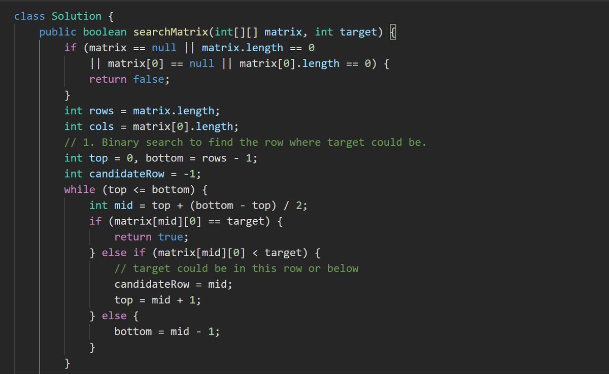 Ayxshaa_8's tweet image. DSA with Java – Day 9
Problems solved:
✅74. Search a 2D Matrix
✅867. Transpose Matrix
#100DaysOfCode #DSAwithJava #Leetcode #Java #ProblemSolving #CodingJourney #day9 #BuildInPublic #LearnInPublic