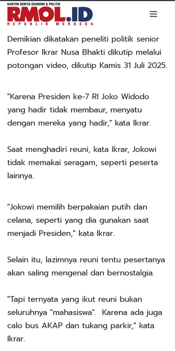 Satu Indonesia 🇮🇩 🇮🇩 (@kaki_langit07) on Twitter photo ~ Orang ini <a href="/IkrarNusaBhakti/">Ikrar Nusa Bhakti</a> benar gak sich seorang Guru Besar ( Profesor )...???
~ Klo iya.. berarti dia punya masalah Kejiwaan...masa iya seorang Guru Besar cara berpikirnya seperti itu,pun berita Hoax juga menjadi dasar pemikirannya...eling..eling ...!!!
✓ ~ Orang ini <a href="/IkrarNusaBhakti/">Ikrar Nusa Bhakti</a> benar gak sich seorang Guru Besar ( Profesor )...???
~ Klo iya.. berarti dia punya masalah Kejiwaan...masa iya seorang Guru Besar cara berpikirnya seperti itu,pun berita Hoax juga menjadi dasar pemikirannya...eling..eling ...!!!
✓