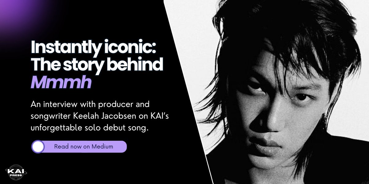 ⭐️ Check out our exclusive interview with producer and songwriter Keelah Jacobsen, who crafted KAI's iconic title track 'Mmmh'.

Discover how the song was created and how she feels about its enduring impact.

Thank you so much to Keelah. 💛

🔗medium.com/@kaipress/inst…

#KAI #카이
