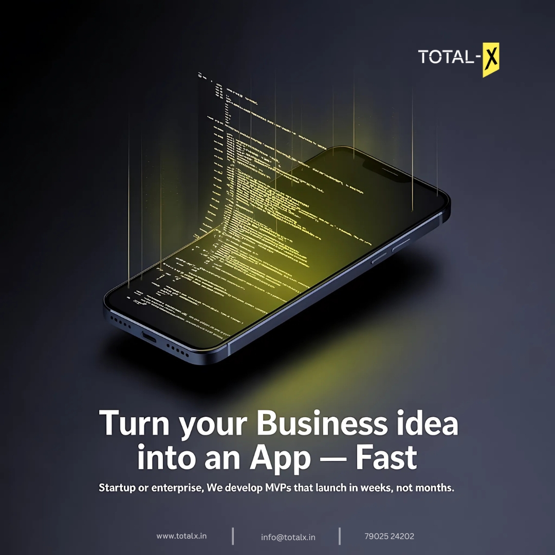 TOTALXsoftware's tweet photo. 💡 Got a business idea?
📱 We’ll turn it into an app — fast.
At Total-X, we help startups and enterprises launch MVPs in weeks, not months.
✅ Quick turnaround
✅ Scalable development
✅ Clean, modern UI

Your idea deserves to go live. Let’s build it the smart way. https://t.co/Tonfmex8w9