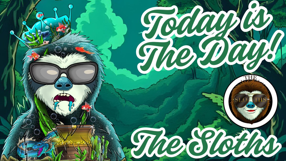 So the day has arrived! MINT DAY 🦥

It’s almost time to unleash a new era for THE SLOTHS and deep dive even more into Web3 with our new collection. 

Come hang with the sloths this evening as we start our next adventure…. 

See you all there 
x.com/i/spaces/1YqGo…