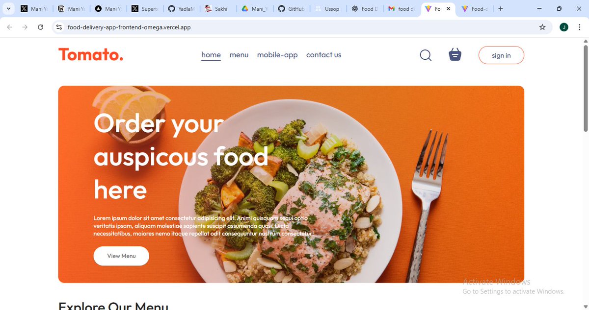 GirlCoder796184's tweet image. Built my own Zomato x Swiggy clone using MERN stack 🚀🍕

👨‍🍳 Menu display
🛒 Add to cart &amp;amp; order
👀 Track your orders
📱 Mobile responsive
🔗 Live: …elivery-app-frontend-omega.vercel.app
📂 GitHub: github.com/jagrutnand/Foo…
Took weeks of effort but totally worth it! 💪
#MERNStack #DevJourney