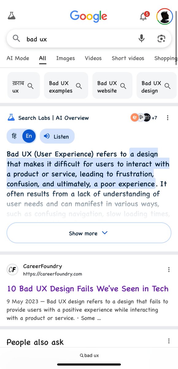 Just realized, if you google "bad ux", all the results come in comic sans