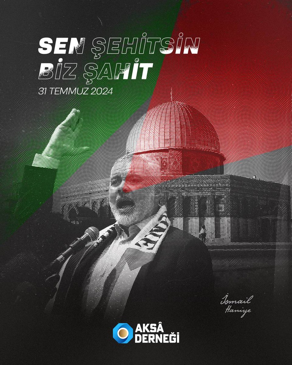 Şehadetinin sene-i devriyesinde Şehit İsmail Haniye'yi rahmetle yâd ediyor, emanetinin taşıyıcıları olduğumuzu bir kez daha tekrar ediyoruz.