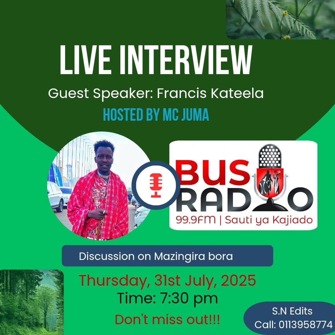 Tonight on Mazingira Bora, we are hosting Francis Kateela, an Indigenous Gen-Z doing climate smart agriculture in Kajiado county.
#NewsUpdate #environment #agriculture #fy <a href="/UNESCOEU/">UNESCO EU</a> <a href="/UnescoEast/">UNESCO Eastern Africa</a> @agri