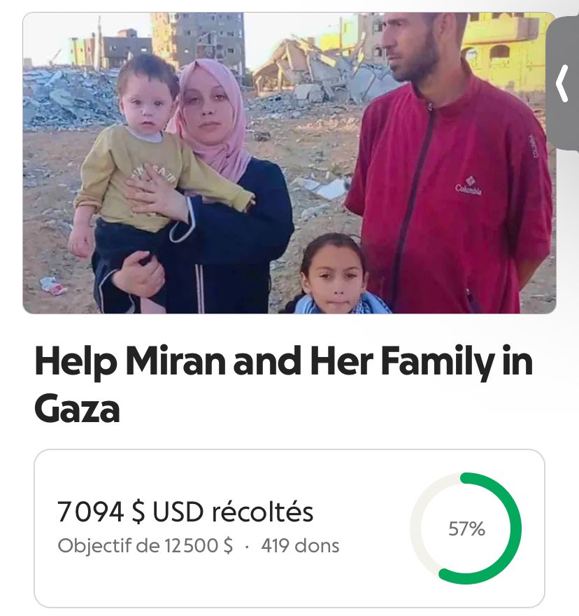 ‼️‼️ RT ET DONNEZ SVP 

Miran et Murad ont toujours besoin de nos partages et nos dons pour les aider à prendre soin de leur 2 enfants et espérer évacuer pour être en sécurité. Chaque € compte et peut faire la différence. 
(lien en com)