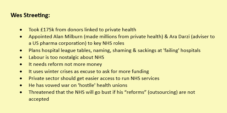 Health secretary Wes Streeting says he will meet with resident doctors about their pay dispute, but won't discuss pay levels!

He also said today that striking doctors 'will lose a war with this government'

His hostility to the NHS and health unions is nothing new of course: