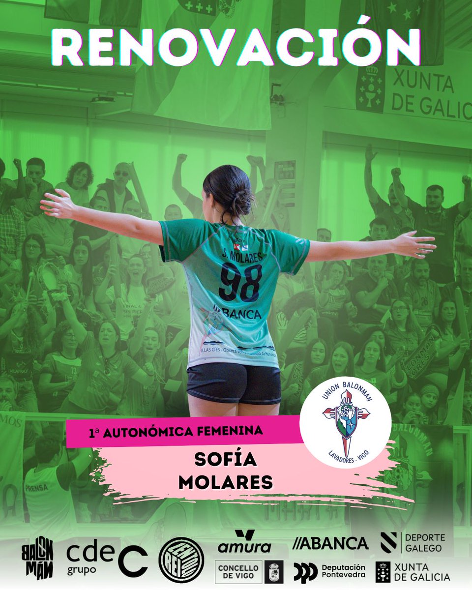 RENOVACIÓN 

Sofi, de la cantera al primer equipo, central de origen pero responde en toda la primera línea. 

Una jugadora que nunca baja los brazos y que se ganó su lugar a pulso.

#UBL #letsgolavadores #fgbalonman #ABANCA #NON #grupocdec #Anubia #Amura #ReiZentolo #GEFF