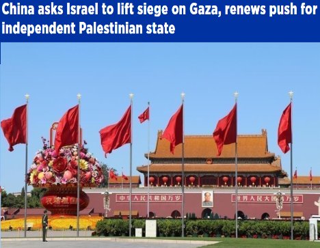 #China calls on Israel to end its siege of #Gaza and supports an independent Palestinian state. But what about Taiwan? What about East Turkestan (Xinjiang)? Beijing’s double standards are glaring. 1/3 <a href="/ajphelo/">Andrew J Phelan</a> <a href="/Uyghur_gul/">Uyghur-gul</a>
<a href="/TaiwanFreedom89/">Taiwan Freedom - 台灣自由</a>