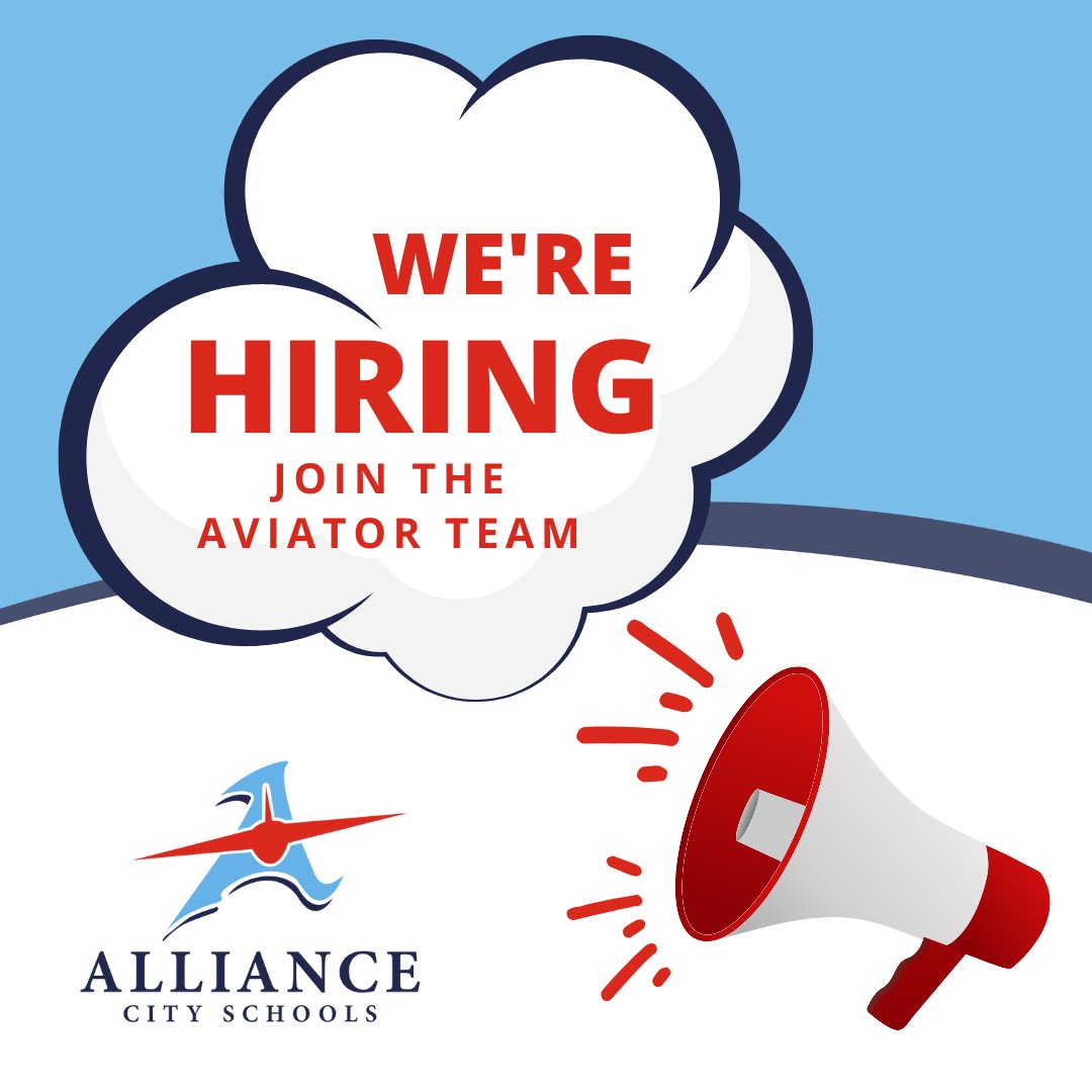 We're hiring a Cafeteria Aide/Float! Click the link for more information and to apply.

🔗 alliancecityschools.schoolspring.com/?jobid=5308699

#RepthatA